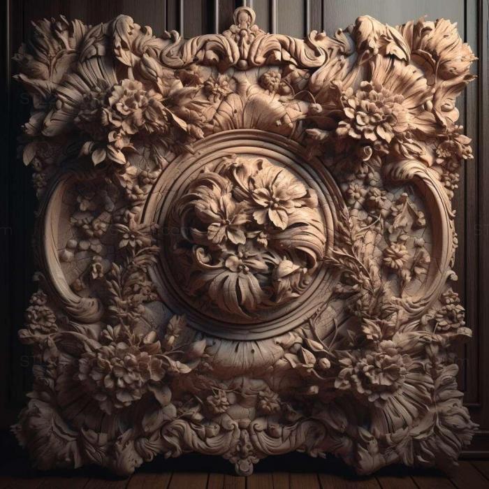 Patterns and decorations (stl baroque 4, PATTERN_584) 3D models for cnc